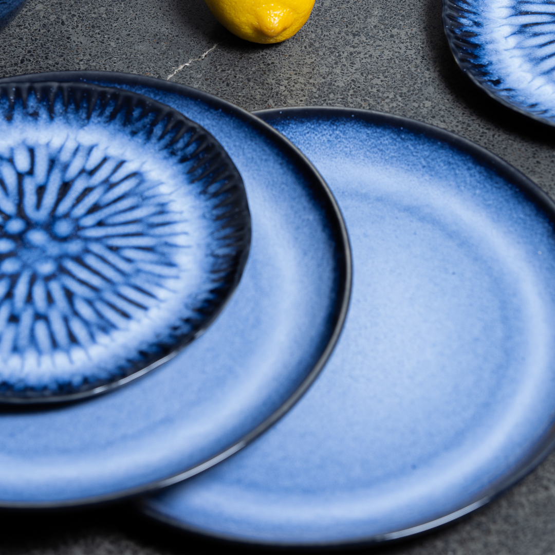 Wonder Plate Set Blue Seashell Set Eggbackhome Egg Back Home