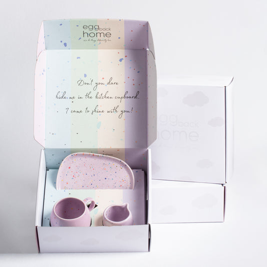 New Party Set 1 Small Tray + 1 Medium Ball + 1 Milk Jug - Gift Collection - Lilac