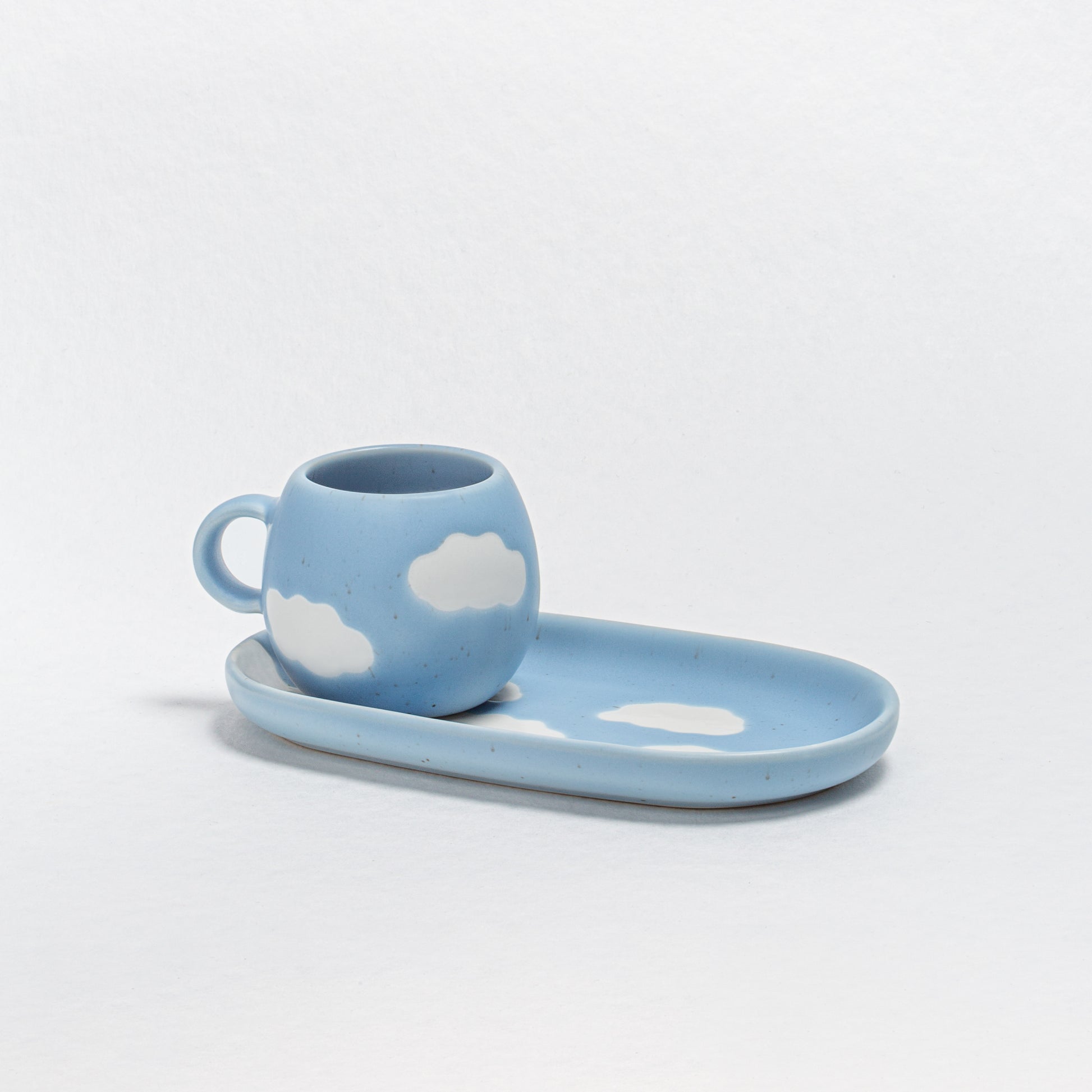Satin Blue Cloud Mug | Blue Coffee Mug | Egg Back Home