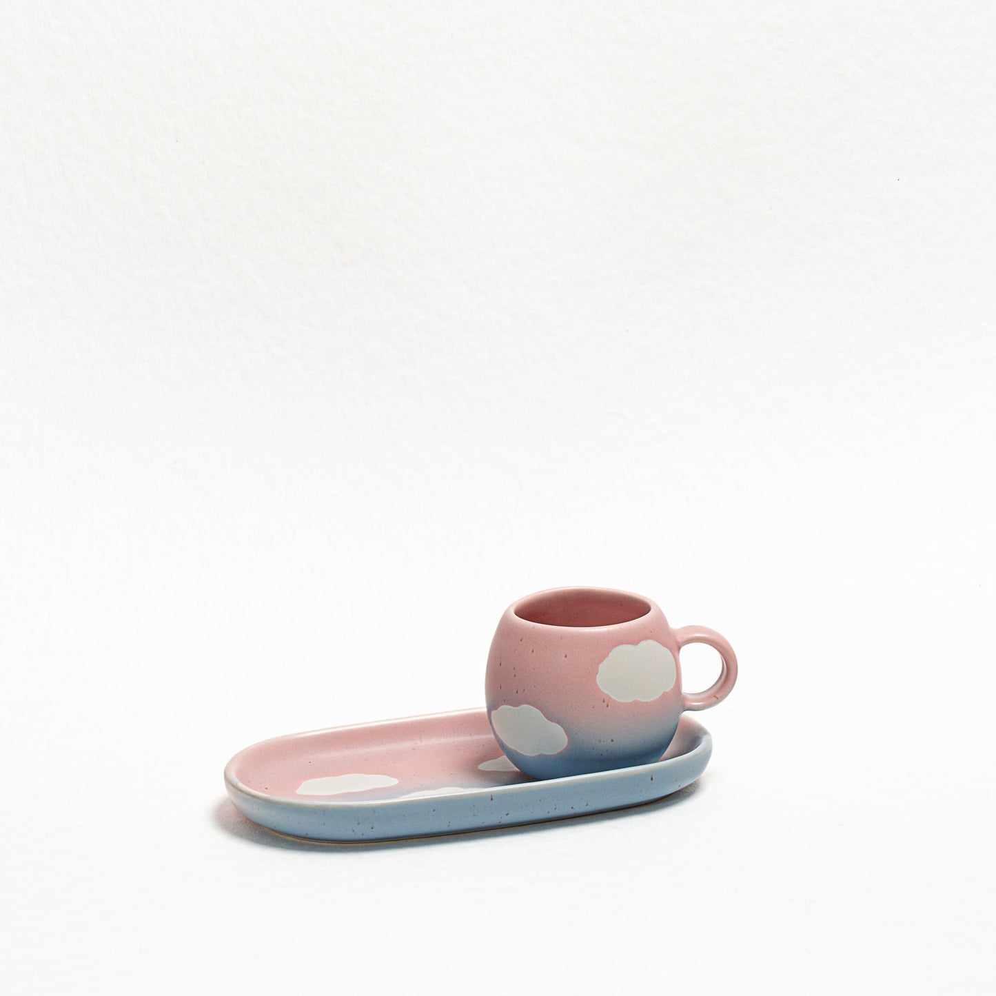 Cloud Sunset Set 2 Espresso Mug + 2 Mini Tray - Gift Collection
