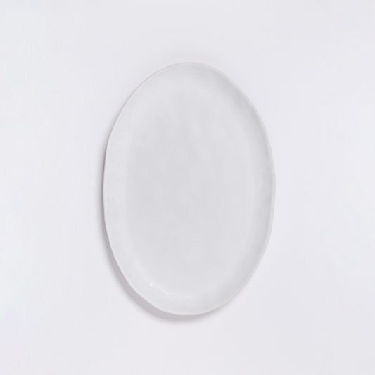 Nature Shape White Oval Serving Platter