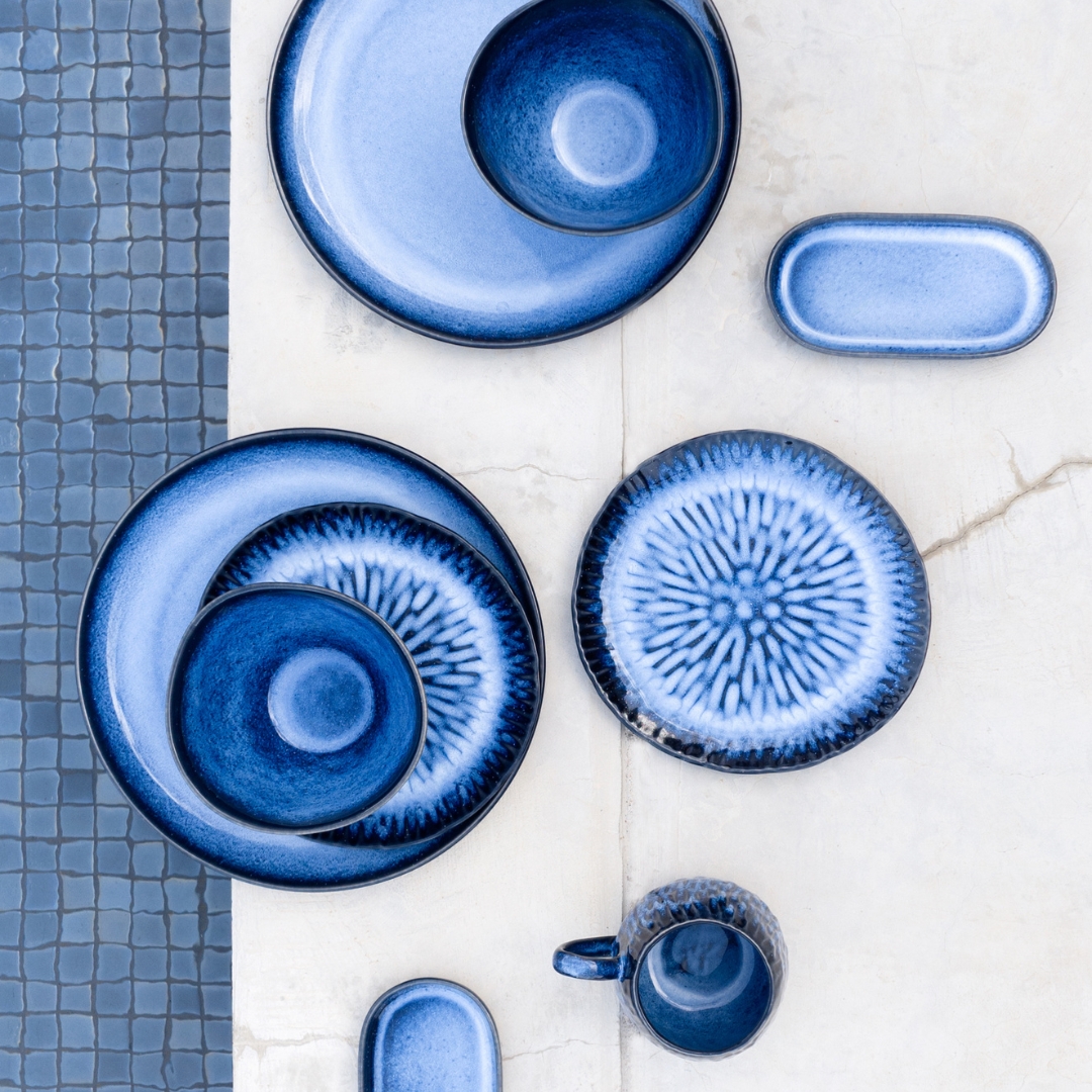 Wonder Plate Set | Blue Seashell Set | Eggbackhome