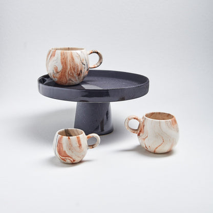 Coffee Mug with Coaster | Marble Coffee Mug | Egg Back Home